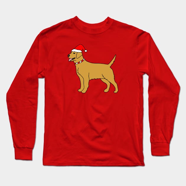 Christmas Golden Retriever Long Sleeve T-Shirt by Kelly Louise Art